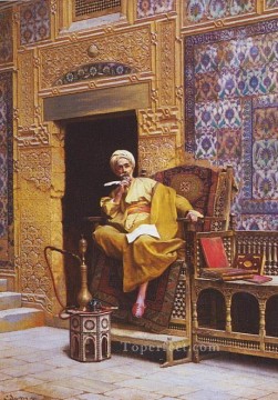 アラブ Painting - 筆記者ルートヴィヒ・ドイチュ・オリエンタリズム・アラベール